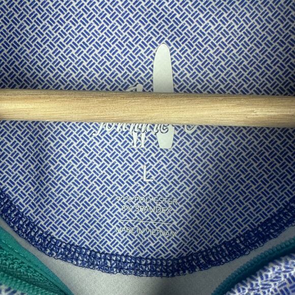 Johnnie O Men's Size L Quarter Zip Long Sleeve All over Print - Picture 7 of 9